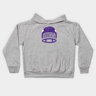 Minnesota Retro Helmet - White Kids Hoodie